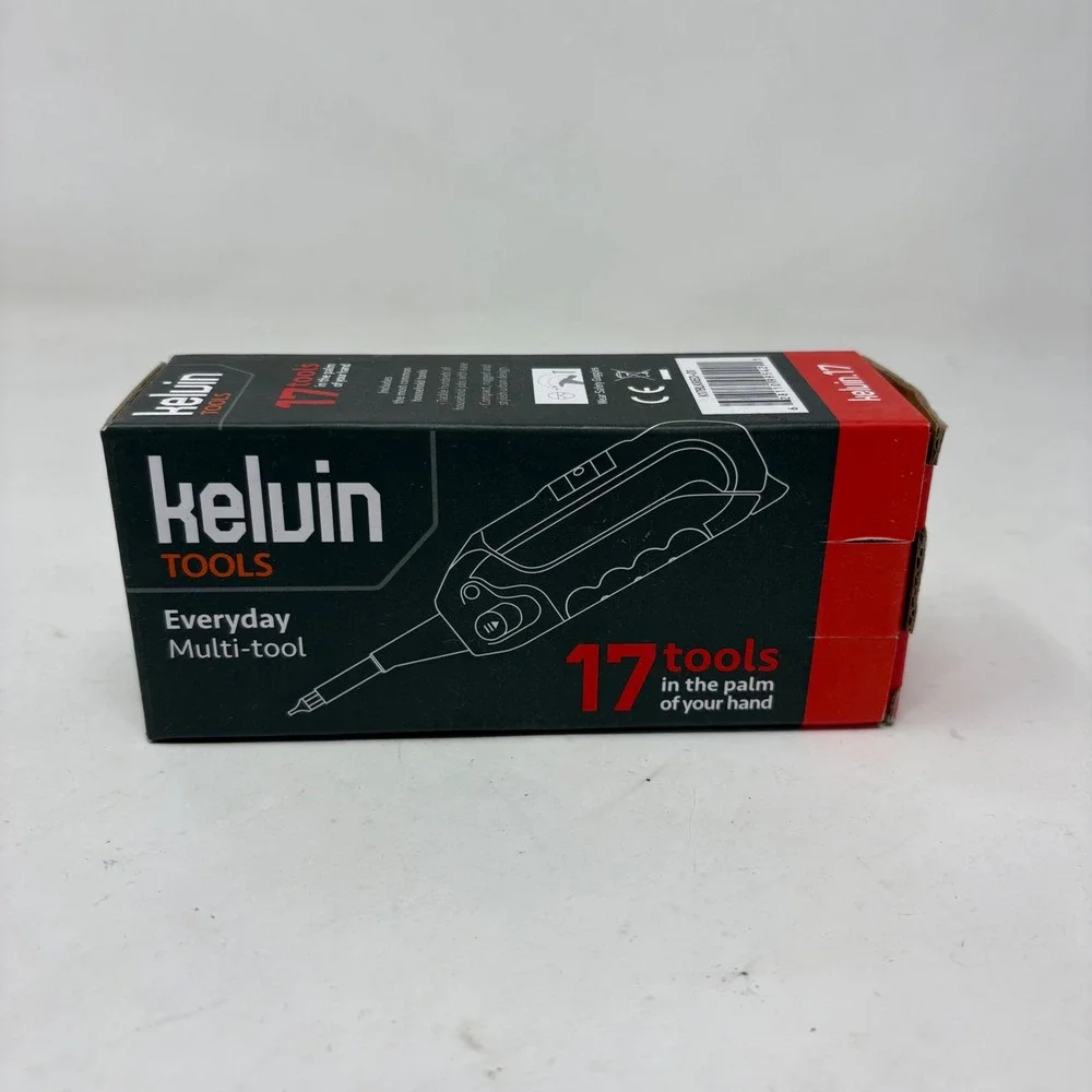 Kelvin 17 Everyday Multi-tool Compact 17-in-1 Household Hand Tool K17BLKRED-01